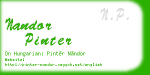 nandor pinter business card